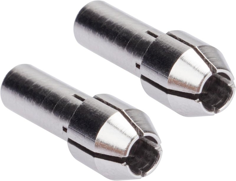 SuperDi 42-77-0400 2460-20 1/8 In Rotary Tool Collet Fit for Dremel Silver Color (2Pcs) - Image 1